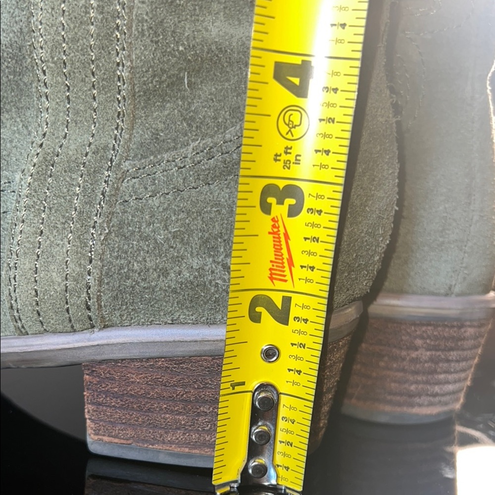 Lucky Brand Green Ankle Boots with Suede Finish - Picture 8 of 12